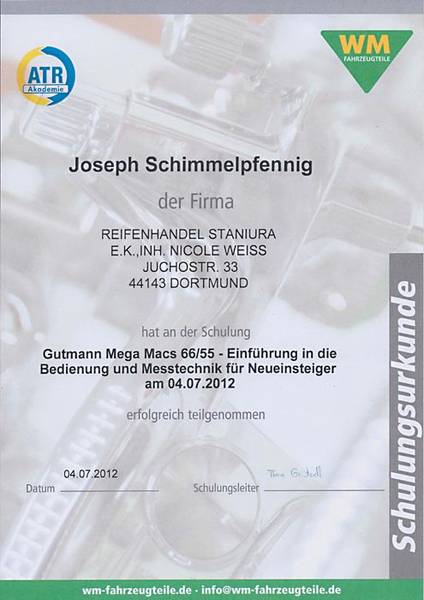 Schulung: Gutmann Mega Macs 66/55 - Einführung in die Bedienung und Messtechnik für Neuensteiger