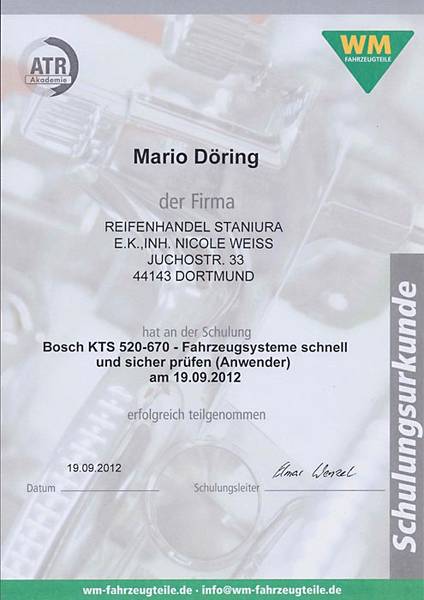 Schulung: Bosch KTS 520-670 - Fahrzeugsysteme schnell und sicher prüfen (Anwender)
