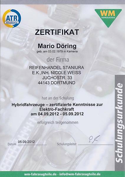 Schulung: Hybridfahrzeuge - zertifizierte Kenntnisse zur Elektro-Fachkraft